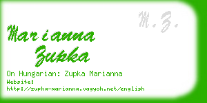 marianna zupka business card